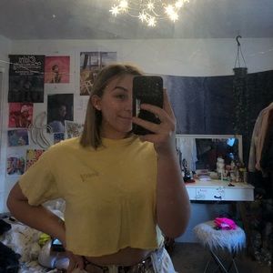 brandy melville honey cropped t shirt